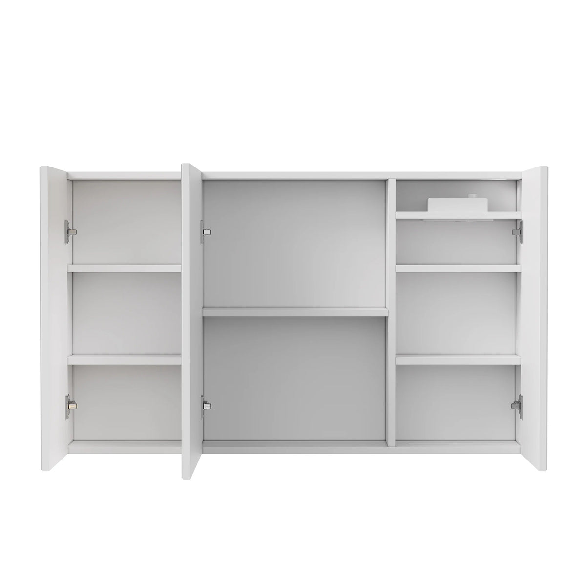CLARYSE - Armoire Miroir 3 Portes LED Anti-Buée, Prise Intégrée, 100cm
