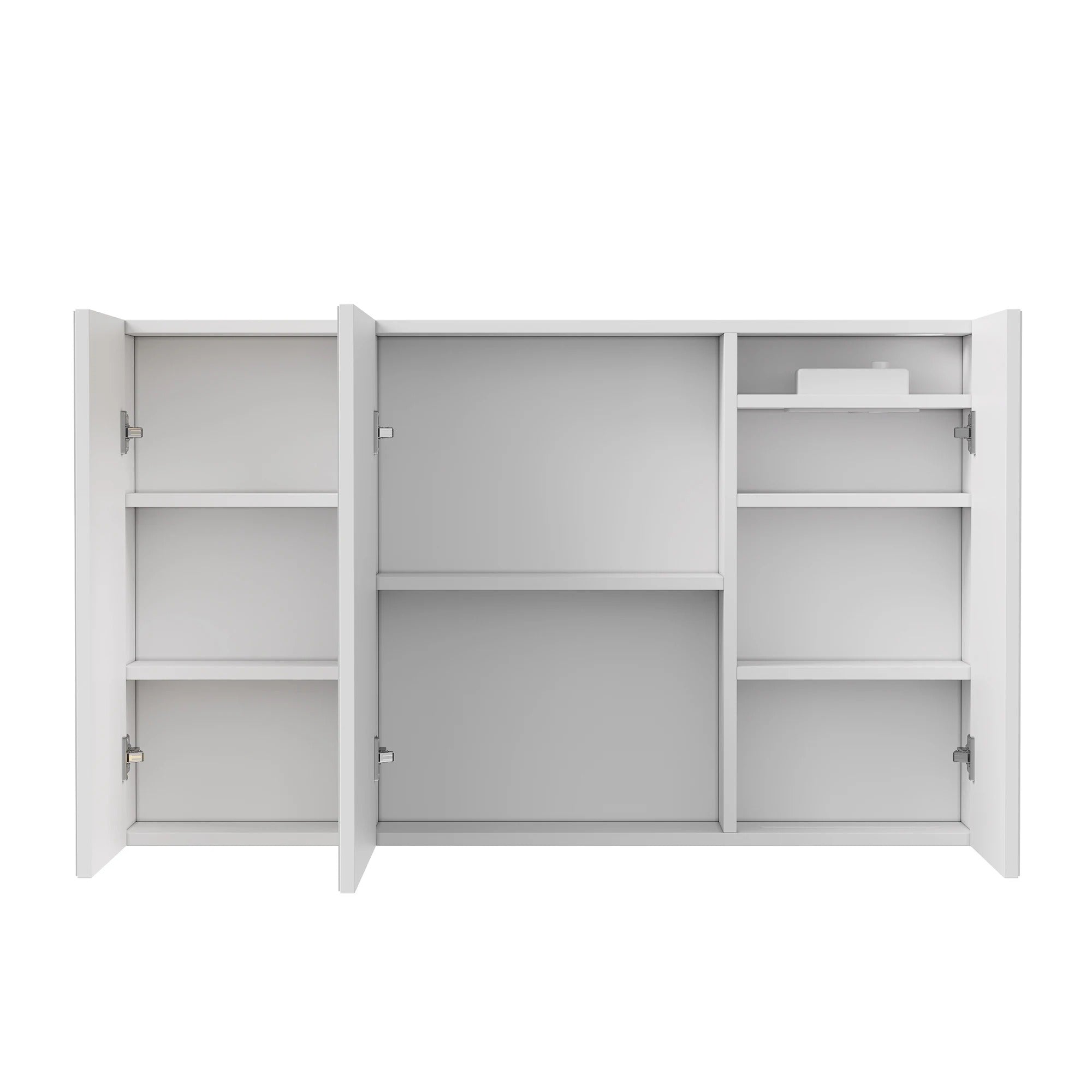 CLARYSE - Armoire Miroir 3 Portes LED Anti-Buée, Prise Intégrée, 100cm