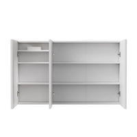 CLARYSE - Armoire Miroir 3 Portes LED Anti-Buée, Prise Intégrée, 100cm