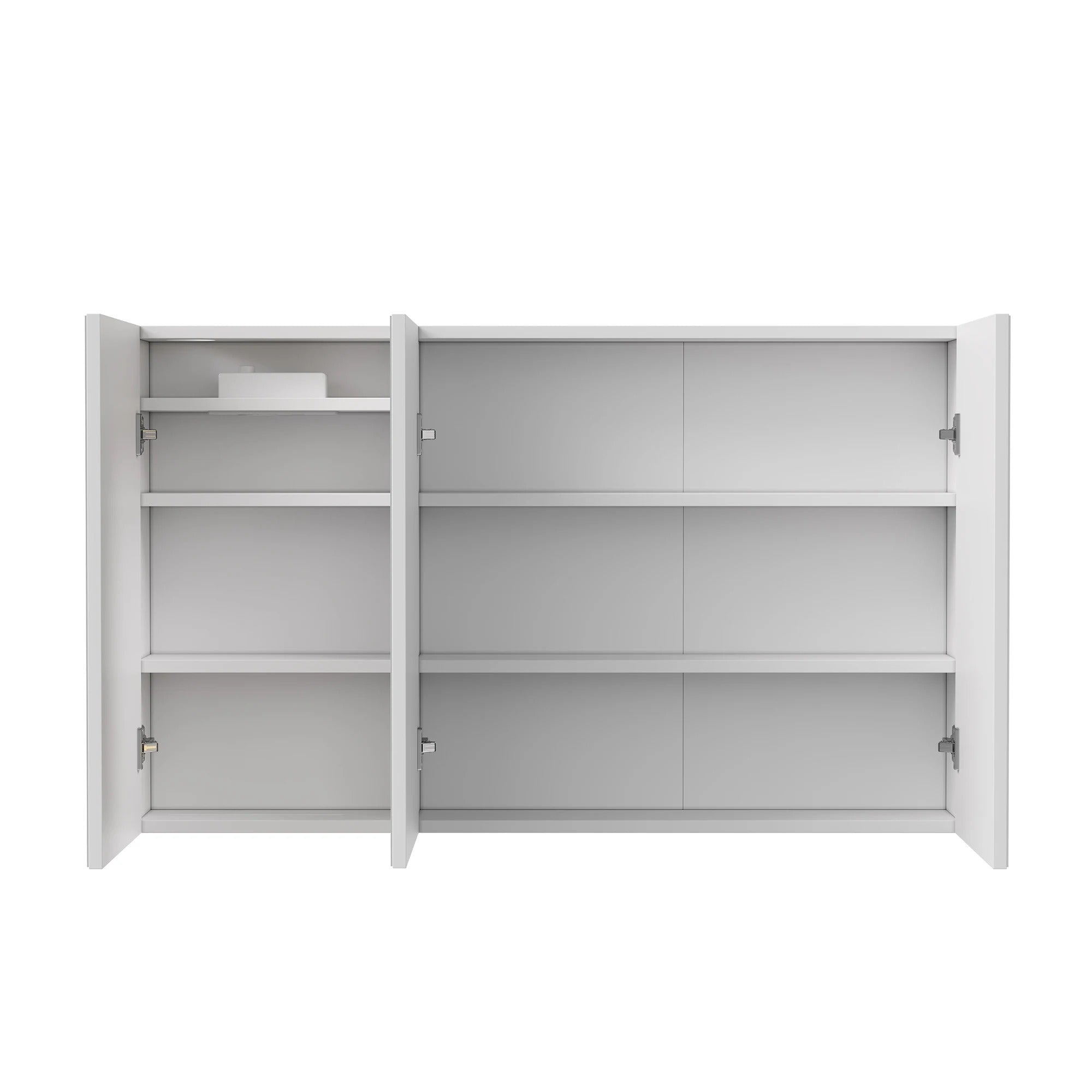 CLARYSE - Armoire Miroir 3 Portes LED Anti-Buée, Prise Intégrée, 100cm