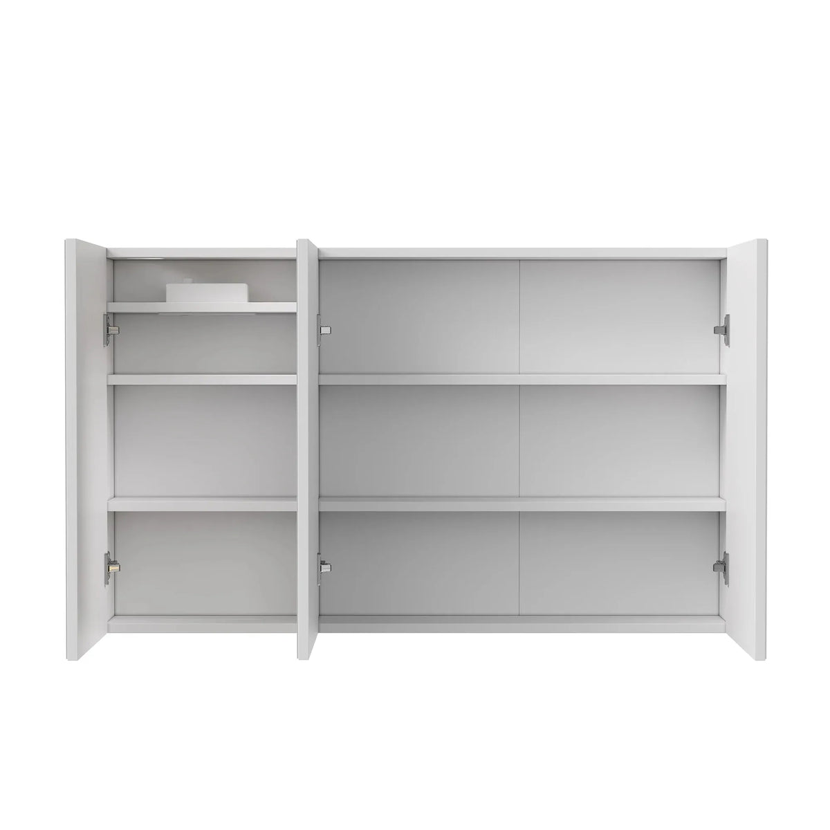 CLARYSE - Armoire Miroir 3 Portes LED Anti-Buée, Prise Intégrée, 100cm