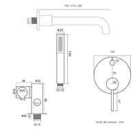 DILUVIO - Mitigeur de Bain Thermostatique Encastré