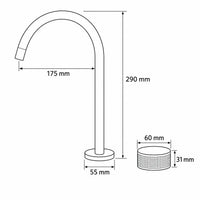 Mitigeur de Lavabo Monotrou Moleté, 4 Finitions BERILLIO