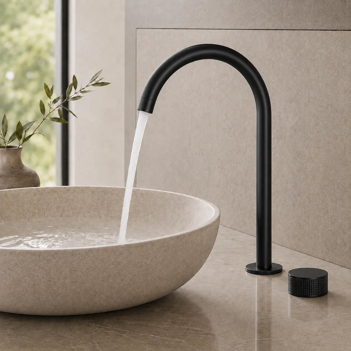 Mitigeur de Lavabo Monotrou Moleté, 4 Finitions BERILLIO