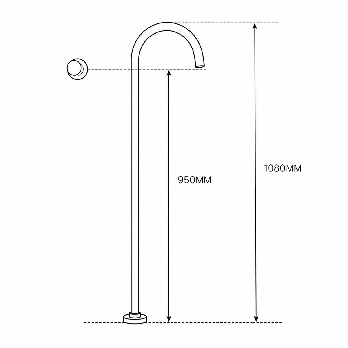 Robinet de Baignoire sur Pied Moleté, 5 Finitions TORBERNITE