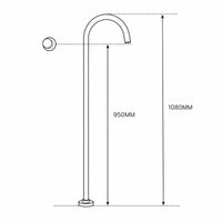 Robinet de Baignoire sur Pied Moleté, 5 Finitions TORBERNITE