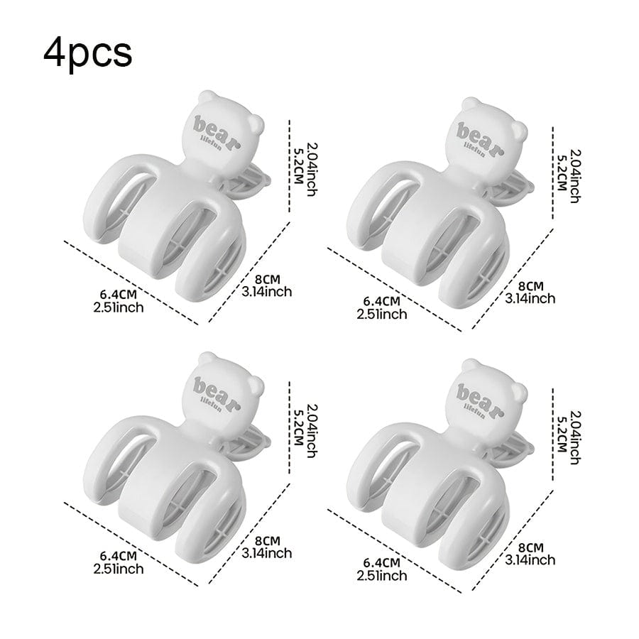 MOD 2/4/6/8pcs Large Windproof Clip, Strong Windproof Quilt Clip, Durable PP Material, Beach Towel Clip, Beach Chair Plastic Clip, Cruise Chair, Heavy Duty Clothes Fixing Hanger, Clothes Pins 4pcs / White