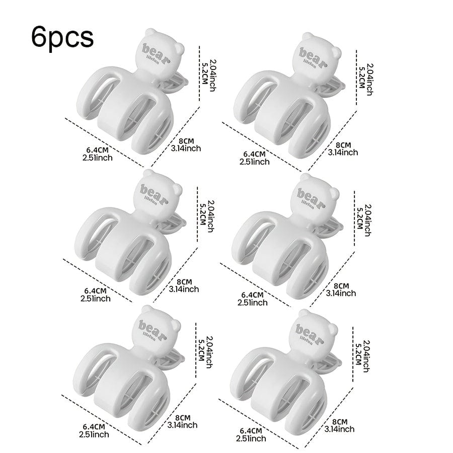 MOD 2/4/6/8pcs Large Windproof Clip, Strong Windproof Quilt Clip, Durable PP Material, Beach Towel Clip, Beach Chair Plastic Clip, Cruise Chair, Heavy Duty Clothes Fixing Hanger, Clothes Pins 6pcs / White