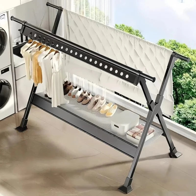 porte-vêtements balcon pliable multi-fonctions