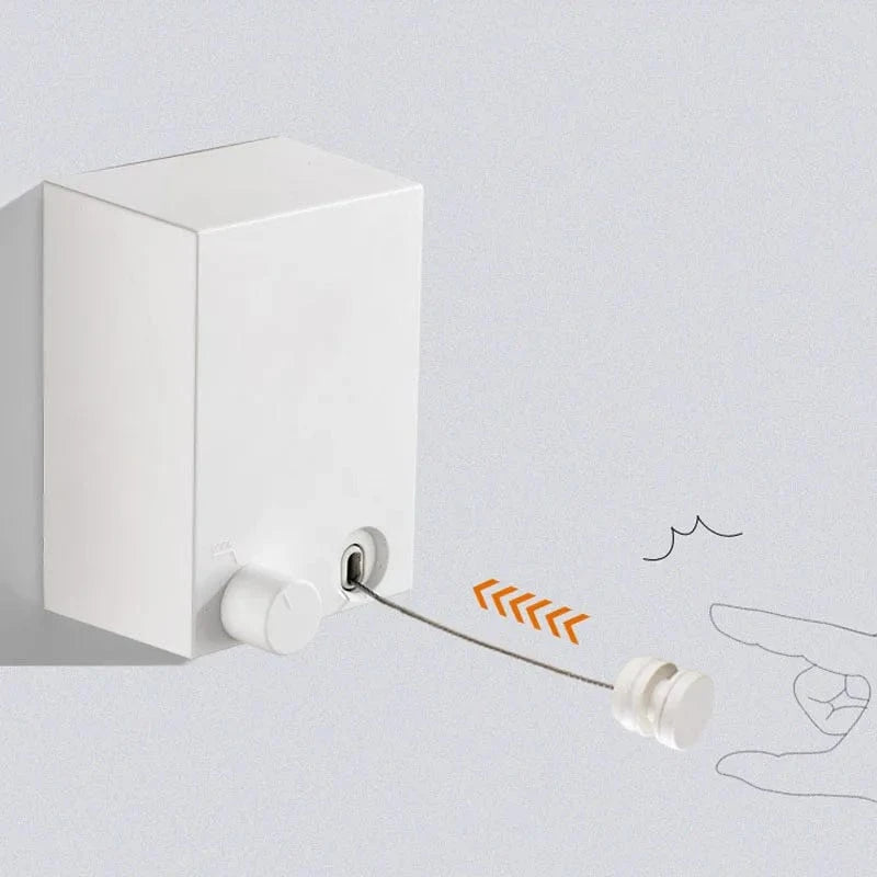 MOD Retractable Clothesline Stainless Seel Pull-Out Clothes-Drying Machine Rope Space-Saving Clothes Drying Rack For Household