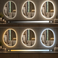 ONDINA — Miroir de Salle de Bain LED Asymétrique Anti-Buée