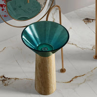 ONDA PIERRE - Vasque totem sur pied sculptural