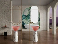 ONDA PIERRE - Vasque totem sur pied sculptural