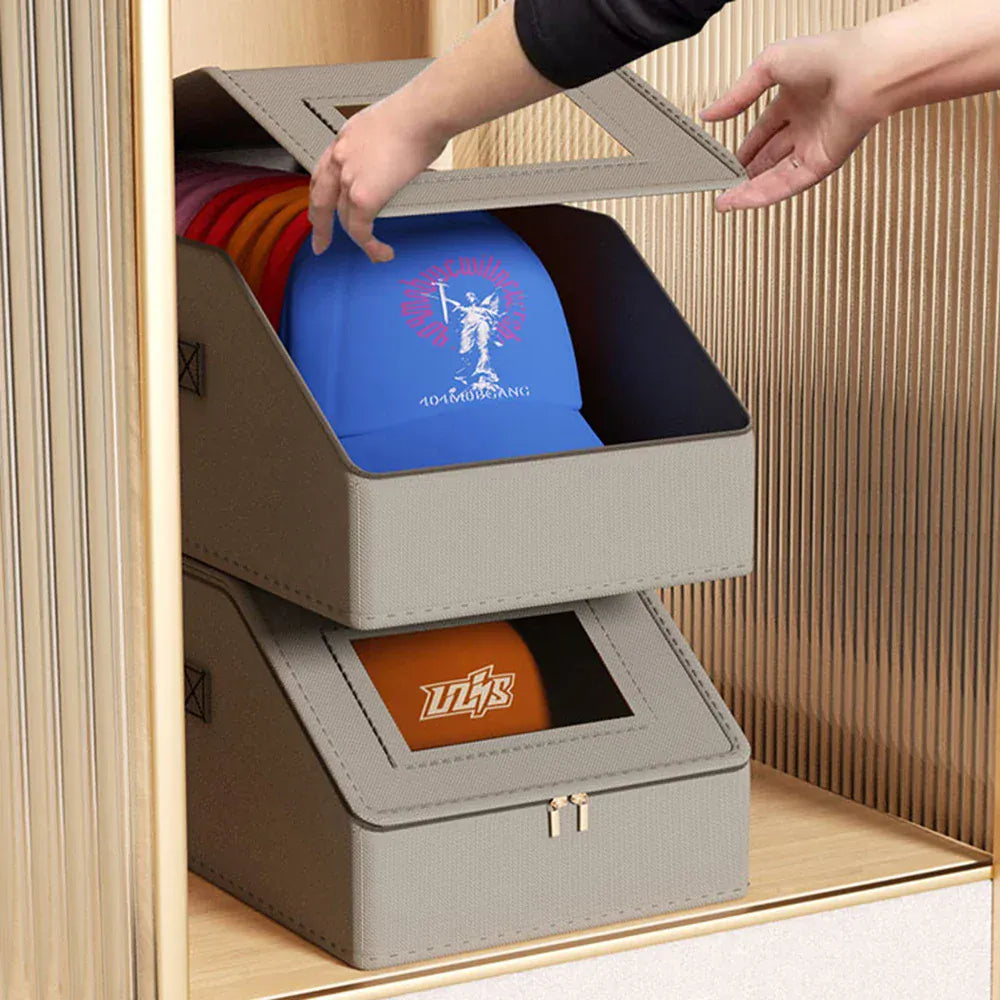 Organisateur de casquettes empilable pour placard maison 2 PCS