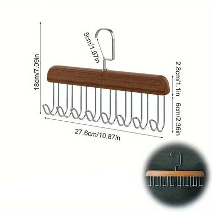 MOD Multi-functional Belt Hanger Clothes Organizer Multifunctional Wooden Underwear Vest Storage Home Dorm Wave Hanger Drying Rack