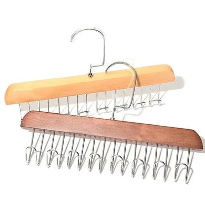 MOD Multi-functional Belt Hanger Clothes Organizer Multifunctional Wooden Underwear Vest Storage Home Dorm Wave Hanger Drying Rack