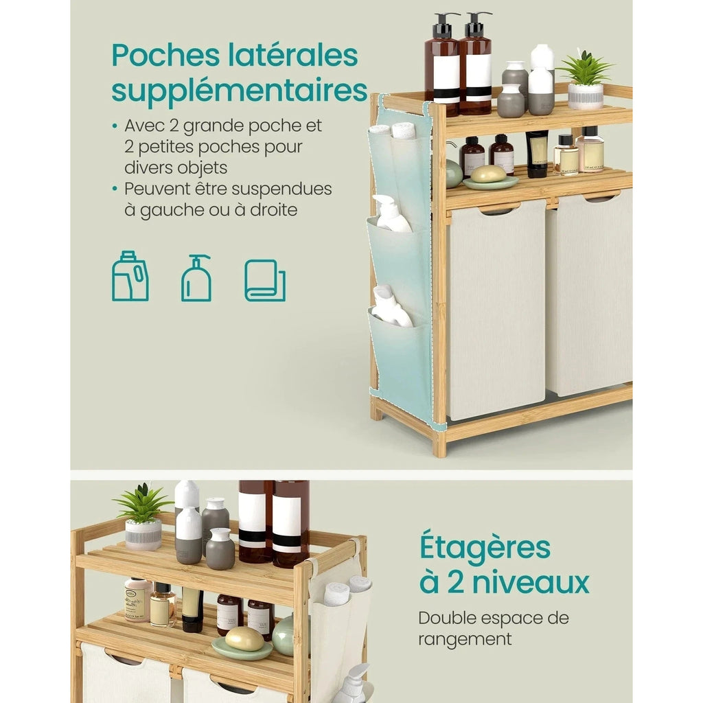 Organisateur de lessive 2 en 1 pour un rangement efficace et stylé - Aéraly