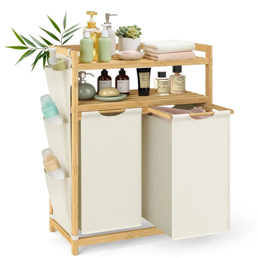 Organisateur de lessive 2 en 1 pour un rangement efficace et stylé Blanc Crème / 100L / GERMANY