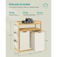 Organisateur de lessive 2 en 1 pour un rangement efficace et stylé - Aéraly