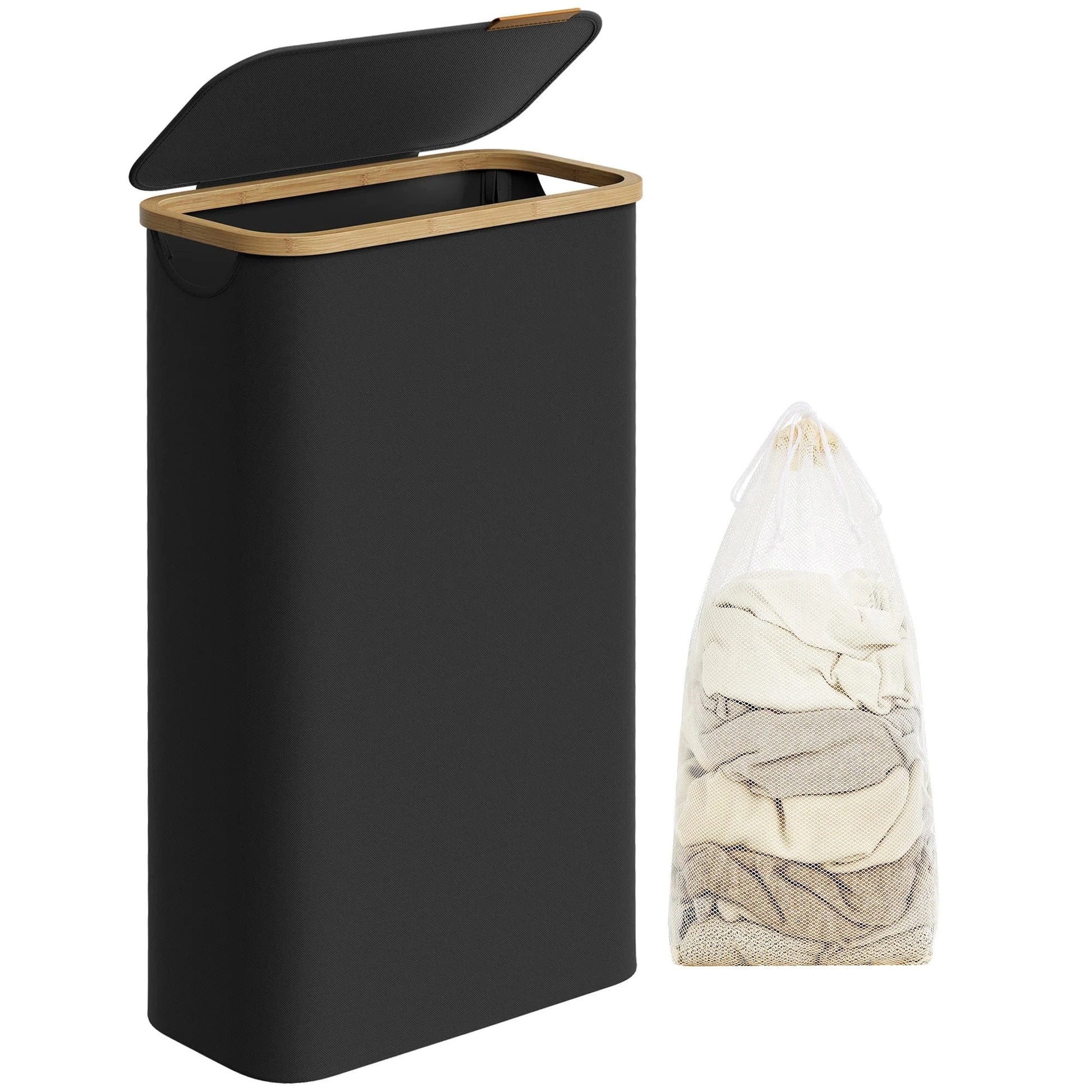 Panier à linge étroit pliable – Gain de place Noir