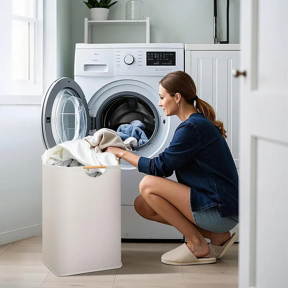 Panier linge pliable rangement salle bain - Organisez facilement votre buanderie