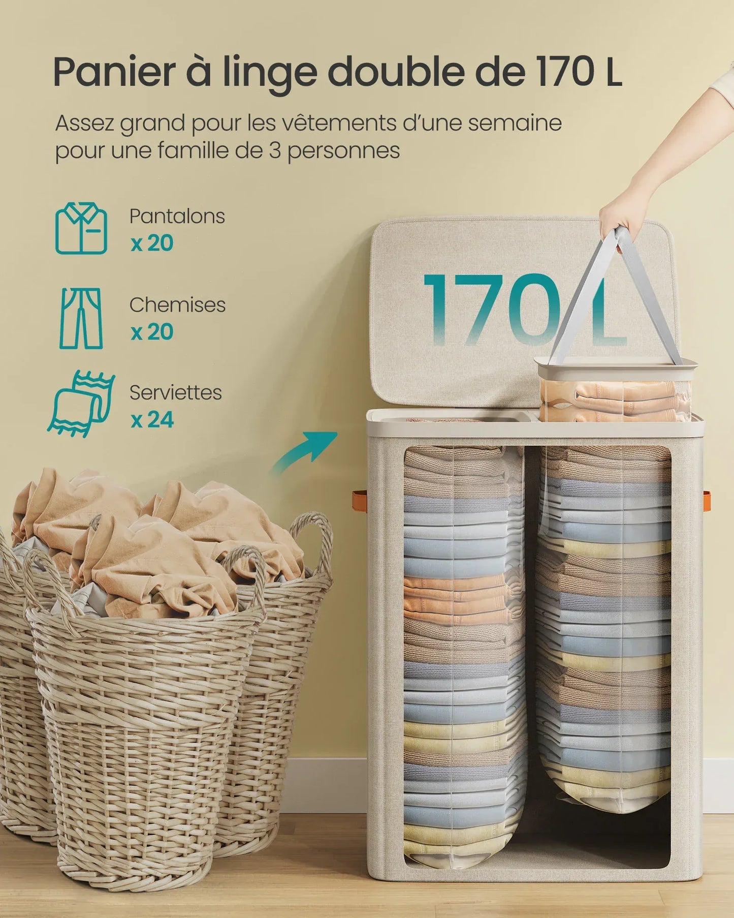 panier a linge salle de bain - Panier à linge salle de bain pratique et astucieux
