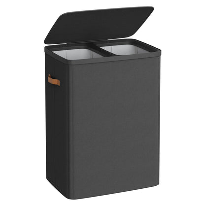 panier a linge salle de bain - Panier à linge salle de bain pratique et astucieux 170 L / Noir