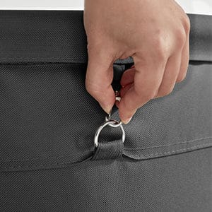 Panier a linge sur roulettes – Sac amovible, pratique et robuste Noir