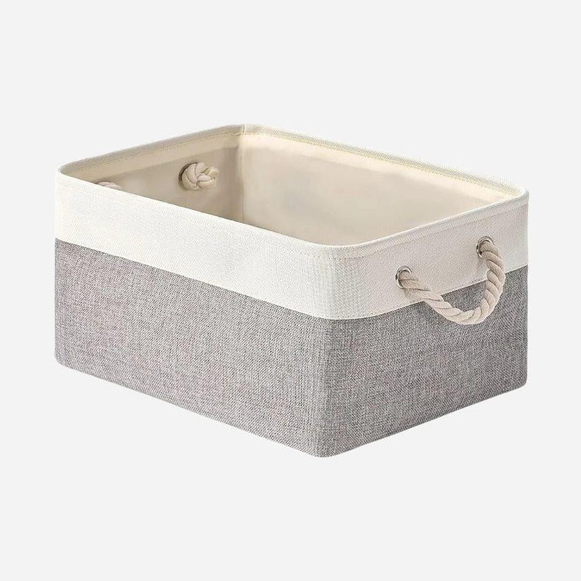 Panier de rangement en tissu avec poignée et grande capacité - Aéraly