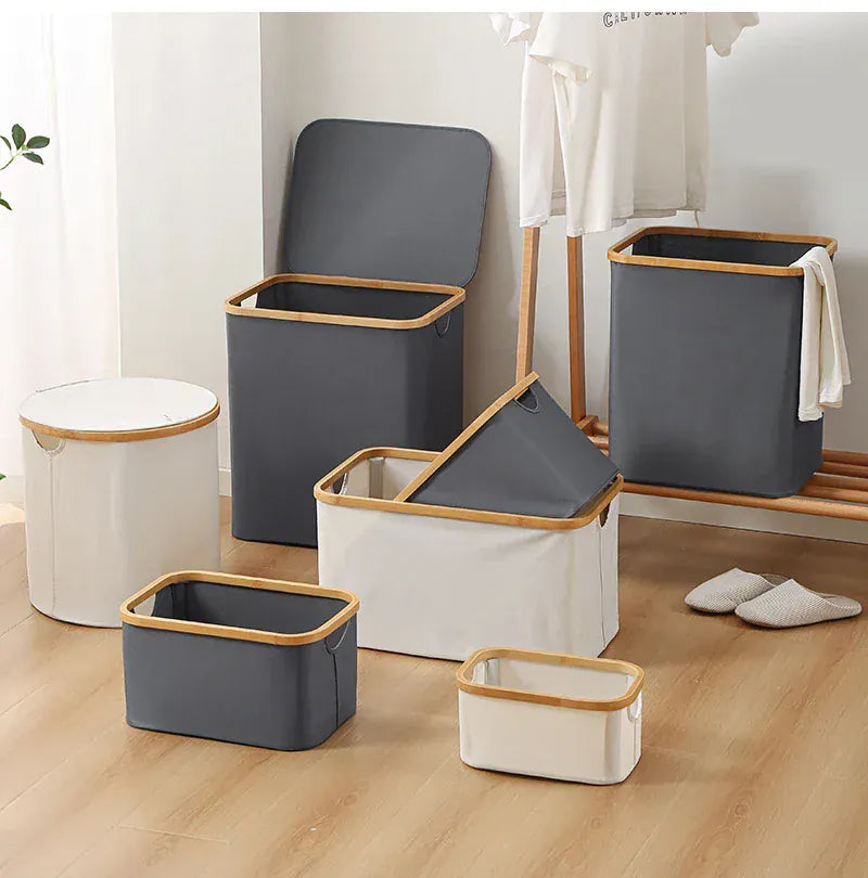 panier linge pliable avec et sans couvercle