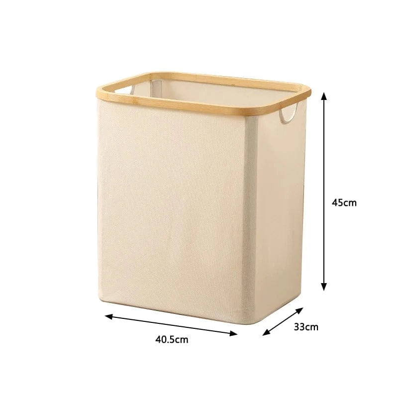 panier linge pliable avec et sans couvercle Beige - Carré