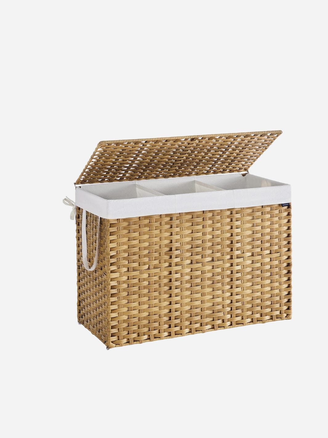 Panier de rangement 200L pour linge sale avec couvercle: Pratique, spacieux et élégant pour ordonner votre intérieur Wooden Color / 200 L