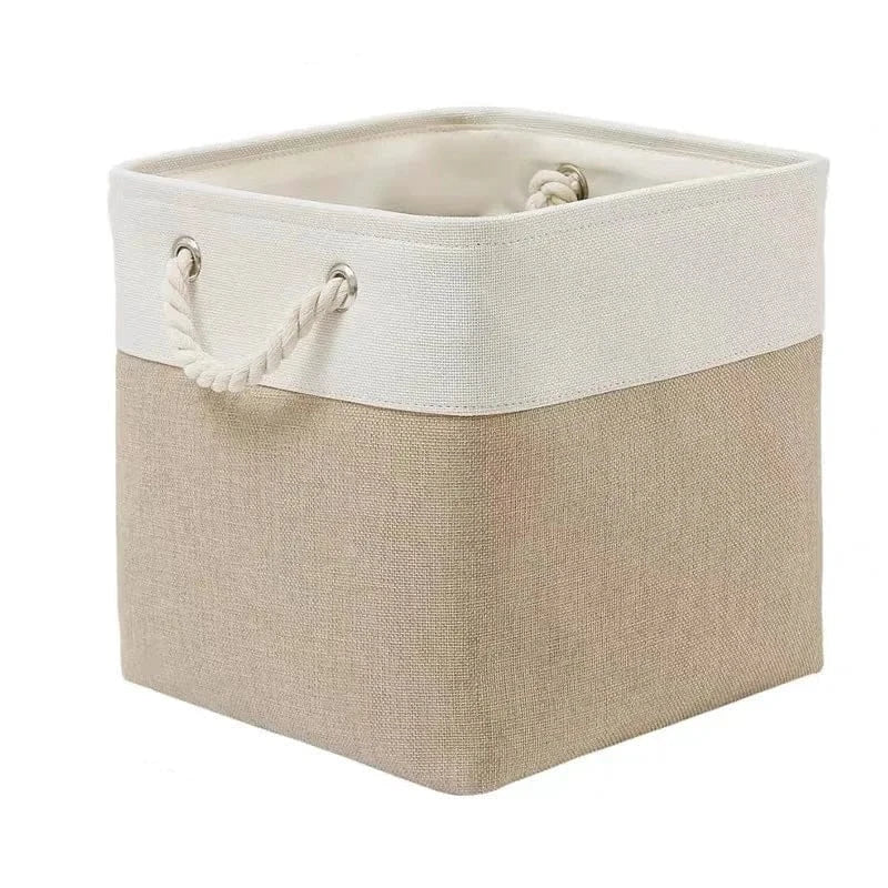 Panier de rangement pliable pour linge maison Beige