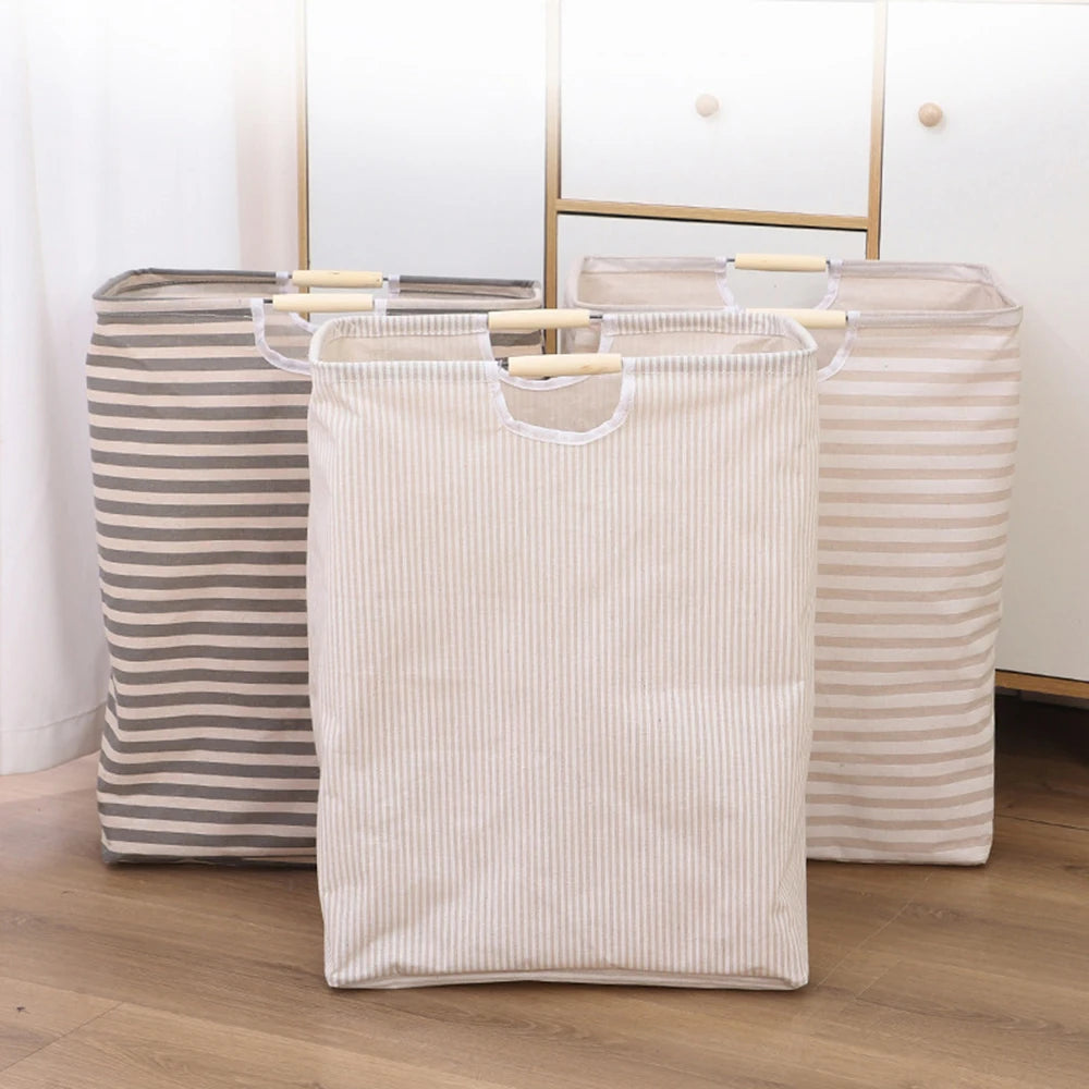 Panier rangement salle bain tissu pliable imperméable - Aéraly
