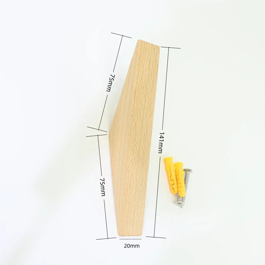 Patère mural bois crochet manteau - Maximisez l'espace avec style Bois Hêtre