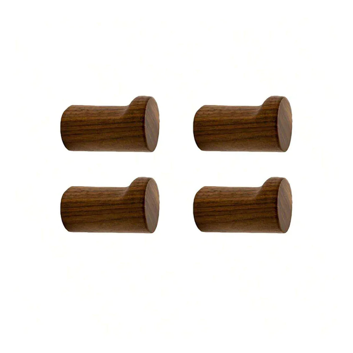 Patère murale vintage bois noyer 4 PCS