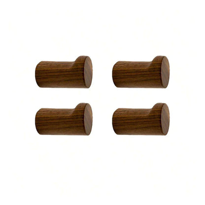 Patère murale vintage bois noyer 4 PCS