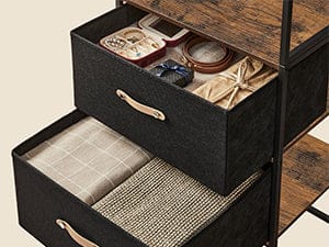 Penderie et portant - Optimisez l'espace de rangement de votre chambre avec l'armoire penderie Marron