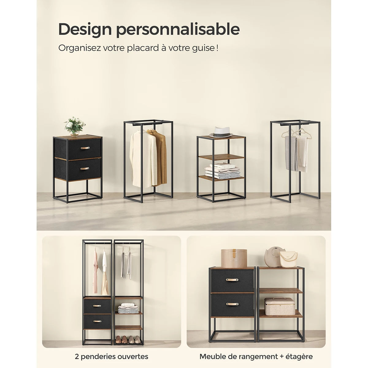 Penderie et portant - Optimisez l'espace de rangement de votre chambre avec l'armoire - Aéraly