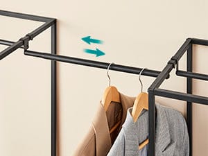 Penderie et portant - Optimisez l'espace de rangement de votre chambre avec l'armoire penderie Marron