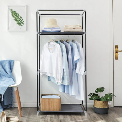 Penderie simple en tissu pliable – Rangement pratique Gris