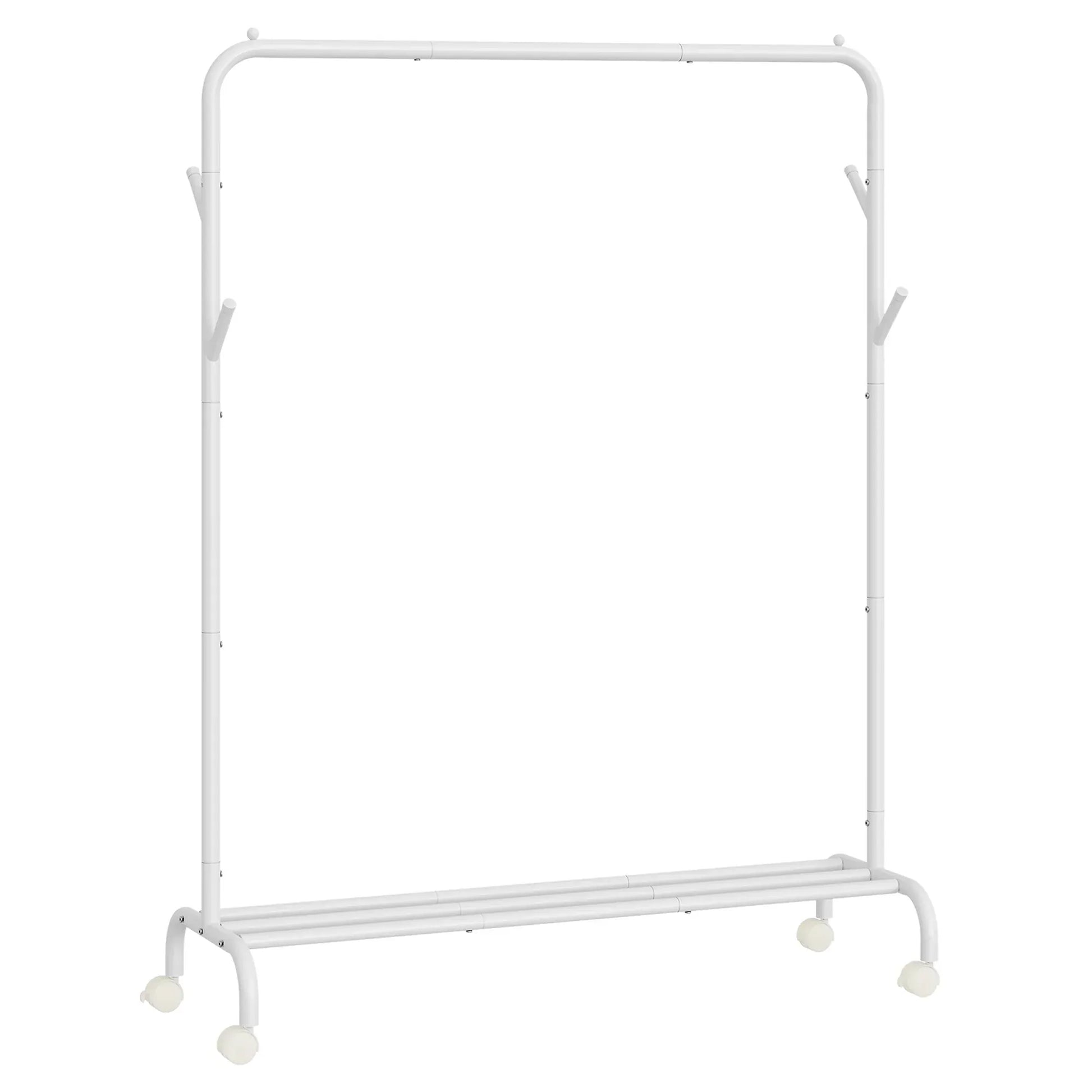 Penderie sur roulettes - Rangement optimisé et déplacement facile Blanc