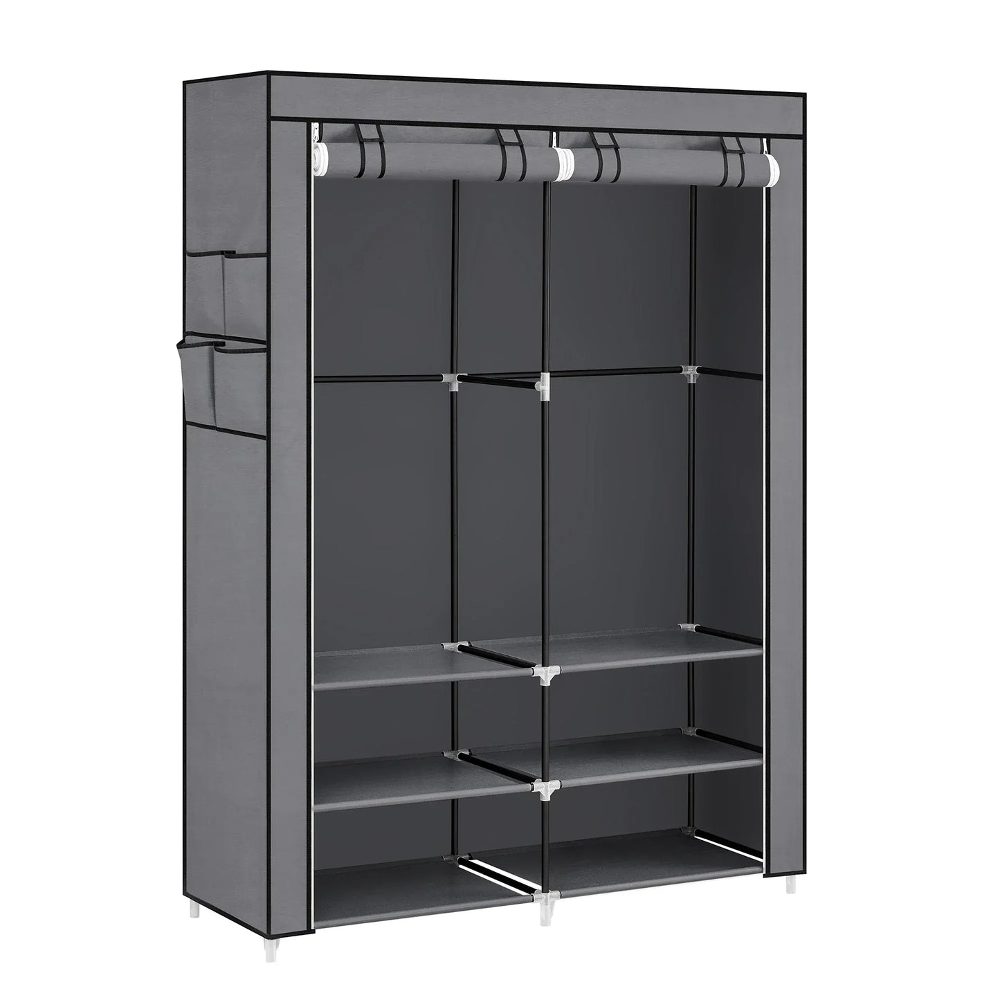Armoire tissu penderie - Pour une organisation efficace de vos vêtements Gris