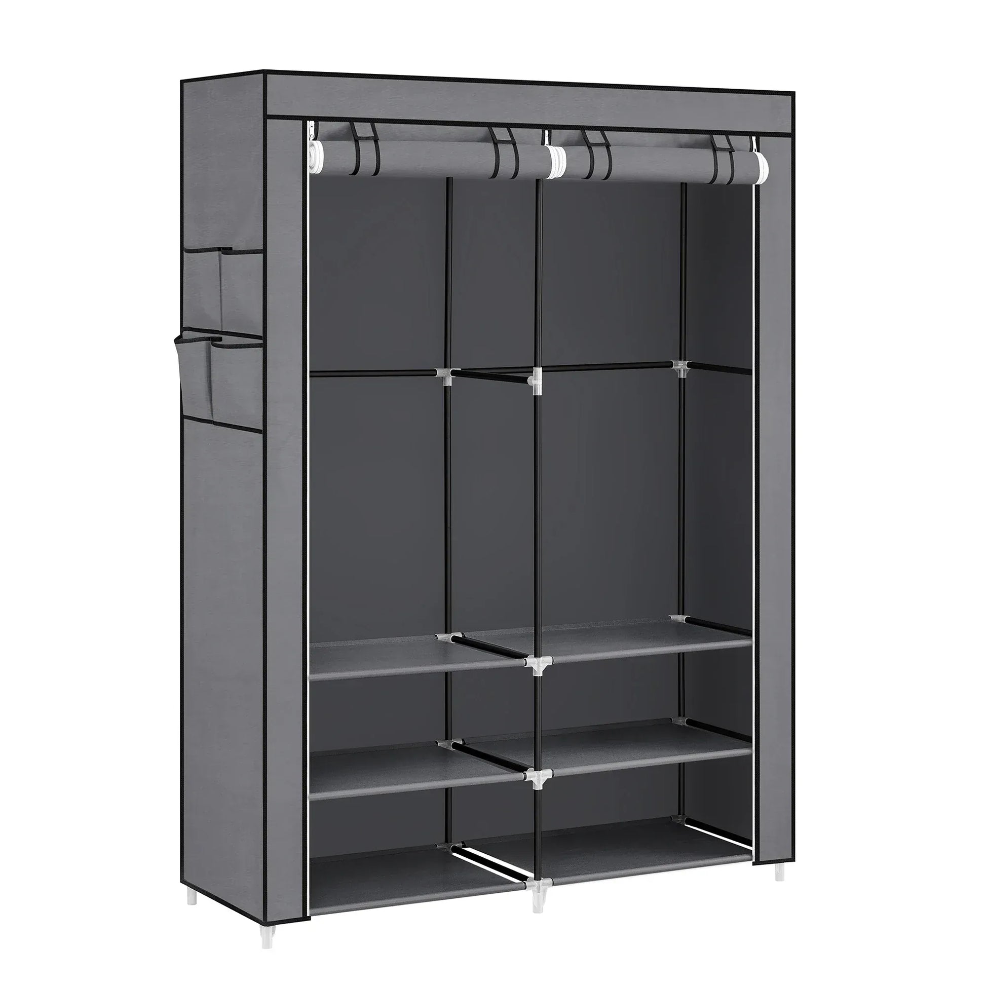 Armoire tissu penderie - Pour une organisation efficace de vos vêtements Gris