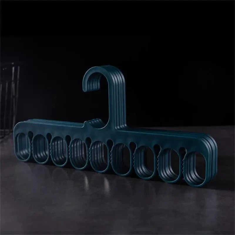 MOD 32 Clips Folding Clothes Dryer Hanger Windproof Socks Underwear Drying Rack Household Children Adults Storage Laundry Rack Blue 9Hole / CHINA