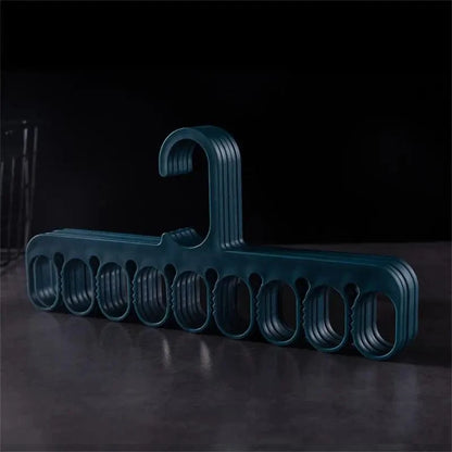 MOD 32 Clips Folding Clothes Dryer Hanger Windproof Socks Underwear Drying Rack Household Children Adults Storage Laundry Rack Blue 9Hole / CHINA