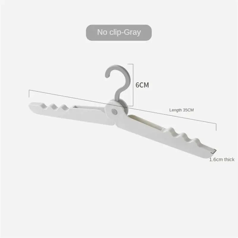 MOD 32 Clips Folding Clothes Dryer Hanger Windproof Socks Underwear Drying Rack Household Children Adults Storage Laundry Rack Gray NoClip / CHINA