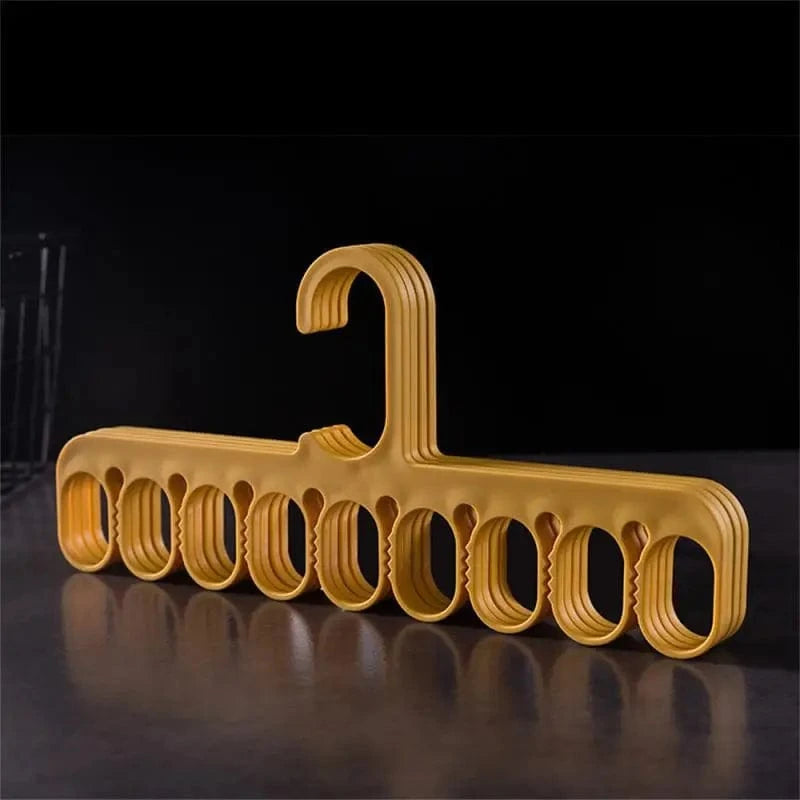 MOD 32 Clips Folding Clothes Dryer Hanger Windproof Socks Underwear Drying Rack Household Children Adults Storage Laundry Rack Yellow 9Hole / CHINA