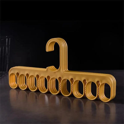 MOD 32 Clips Folding Clothes Dryer Hanger Windproof Socks Underwear Drying Rack Household Children Adults Storage Laundry Rack Yellow 9Hole / CHINA