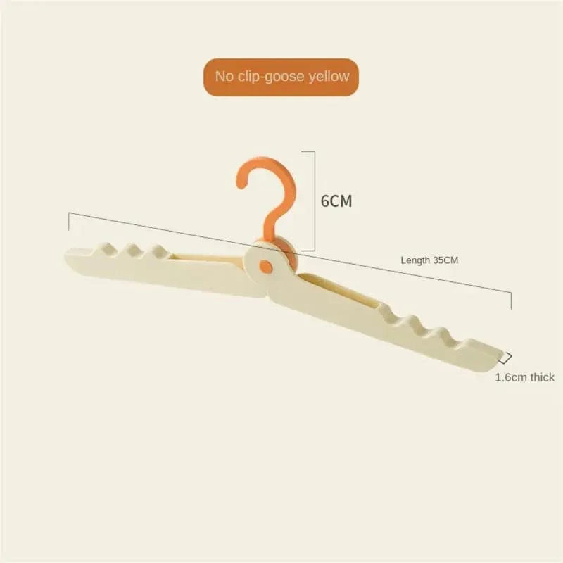 MOD 32 Clips Folding Clothes Dryer Hanger Windproof Socks Underwear Drying Rack Household Children Adults Storage Laundry Rack Orange NoClip / CHINA